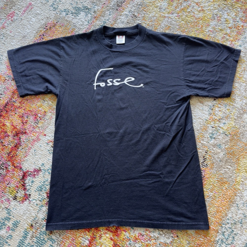VINTAGE Bob Fosse Art Graphic T-shirt Men Large Black Short Sleeve Dancer 90s